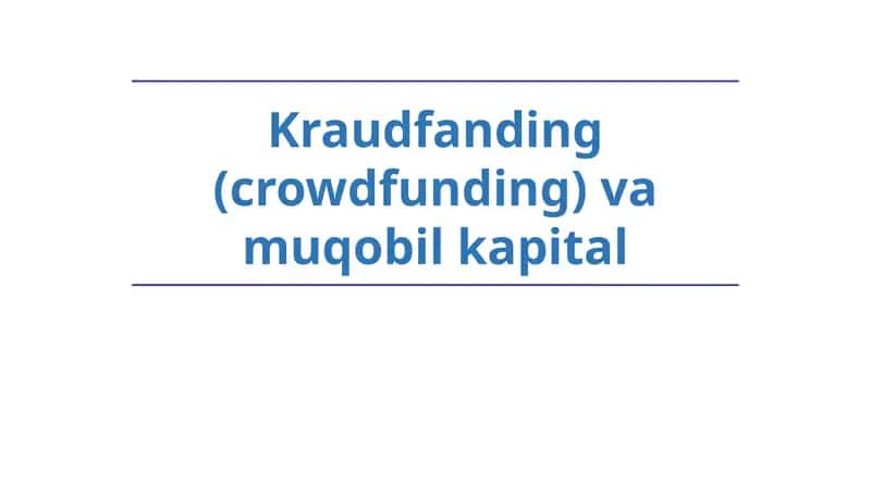 Kraudfanding (crowdfunding)