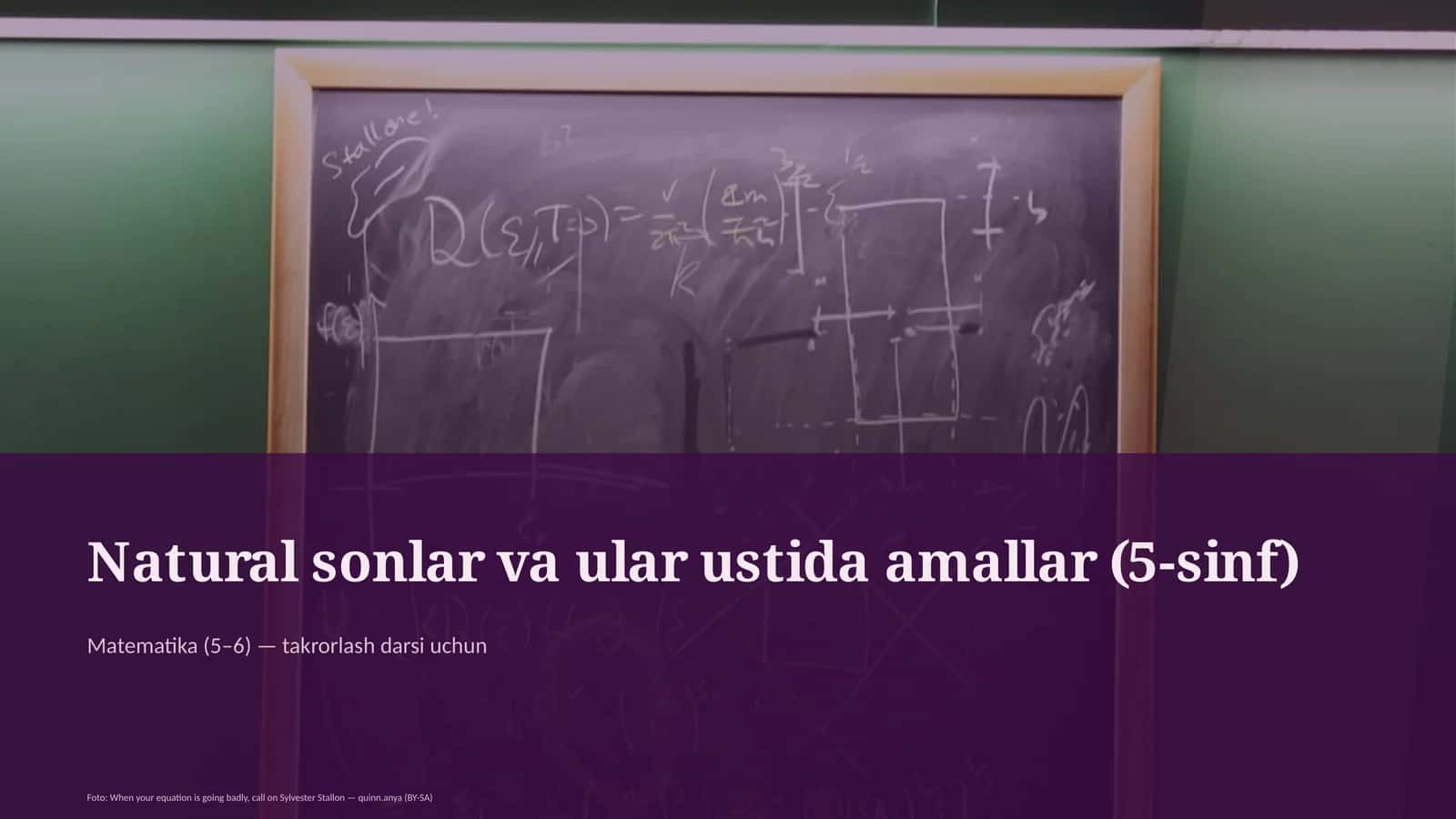 Natural sonlar va ular ustida amallar (5-sinf)