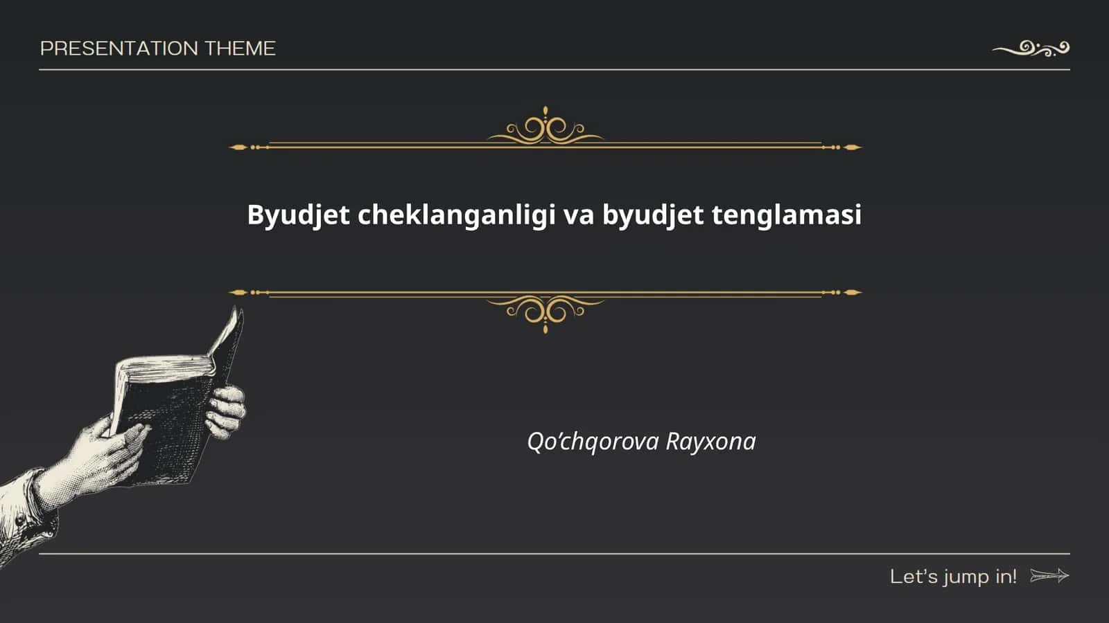 Byudjet cheklanganligi va byudjet tenglamasi