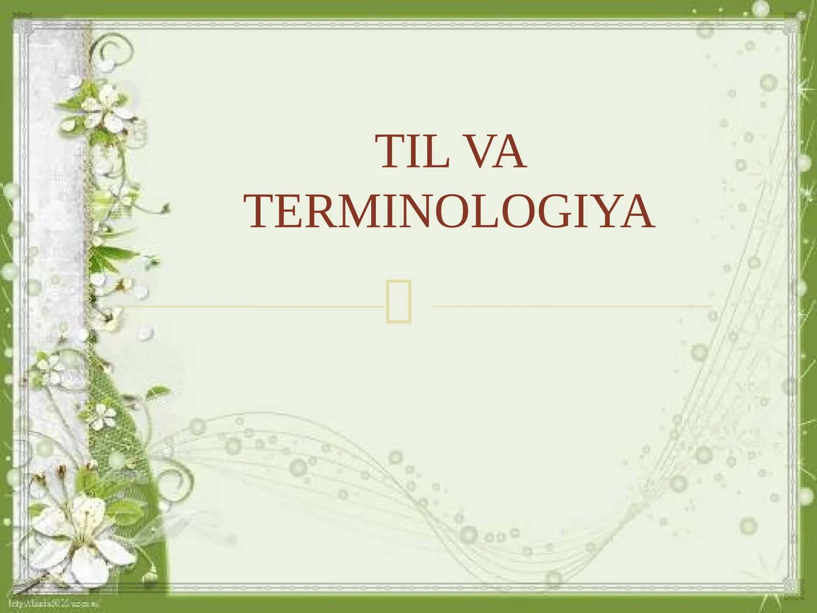 TIL VATERMINOLOGIYA
