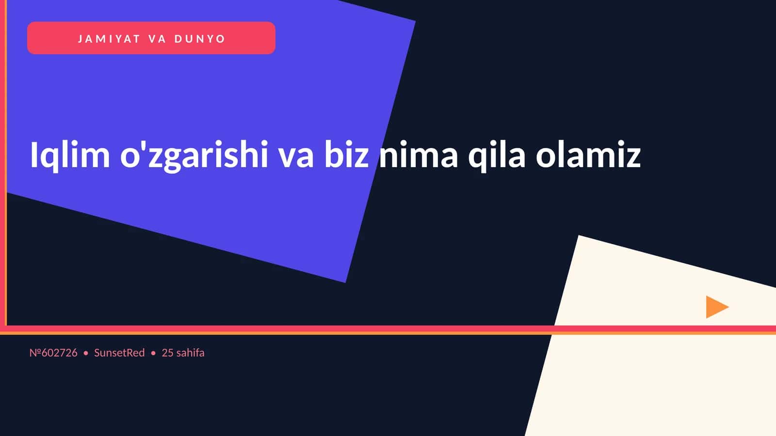 Iqlim o'zgarishi va biz nima qila olamiz