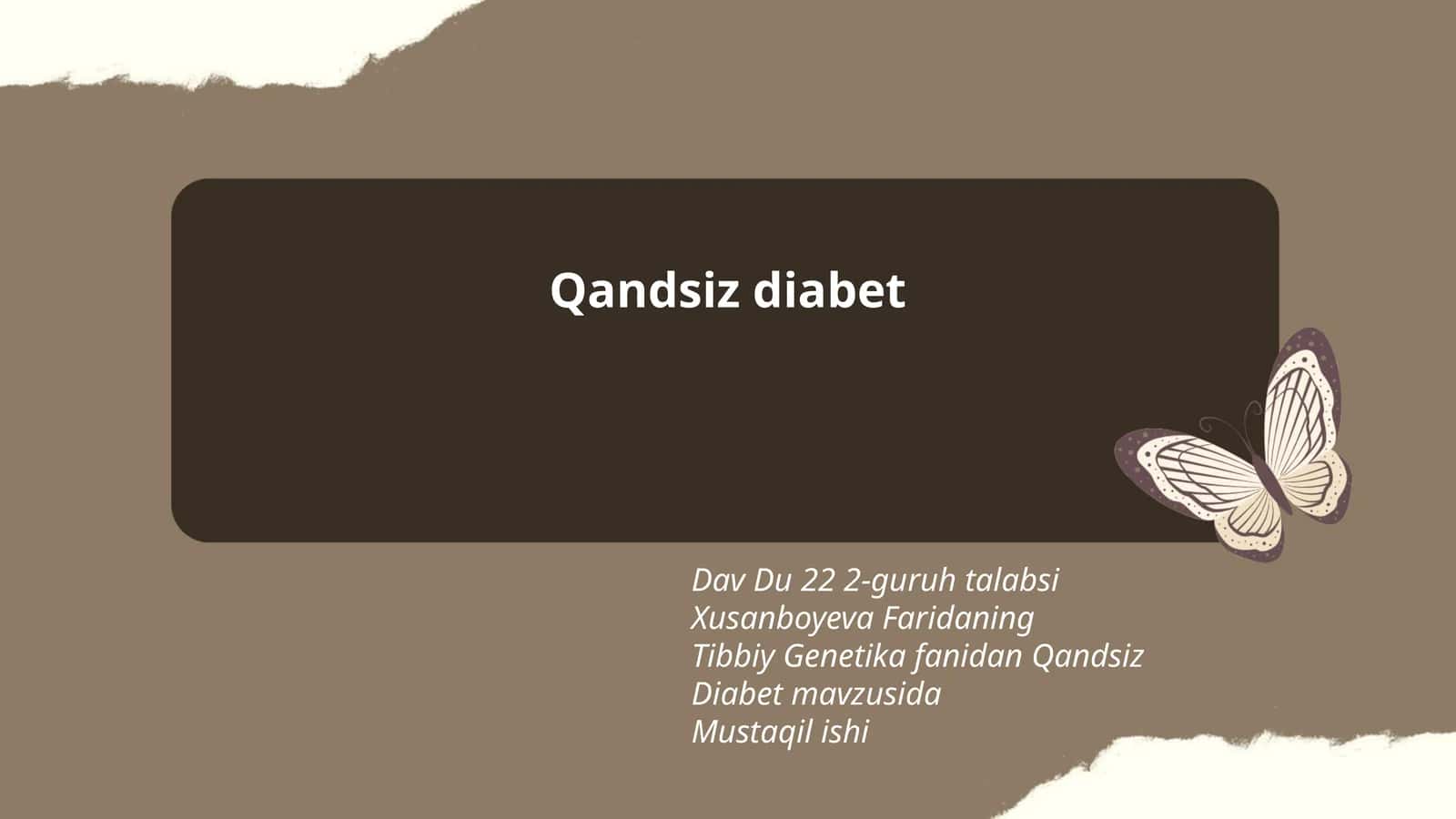Qandsiz diabet