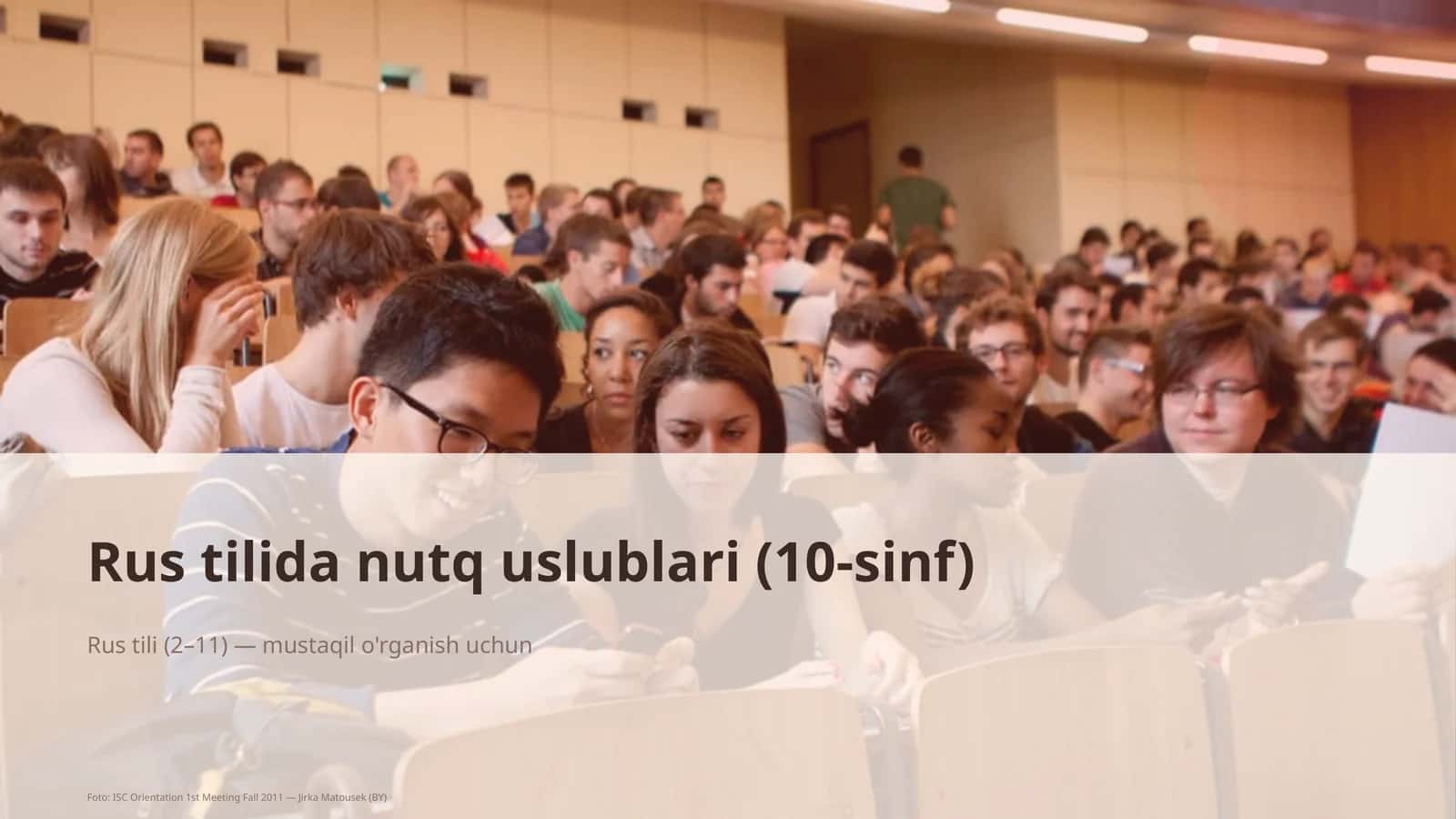 Rus tilida nutq uslublari (10-sinf)