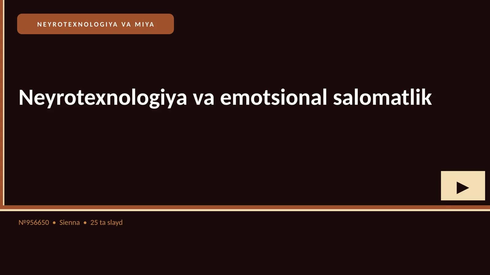 NEYROTEXNOLOGIYA VA MIYA