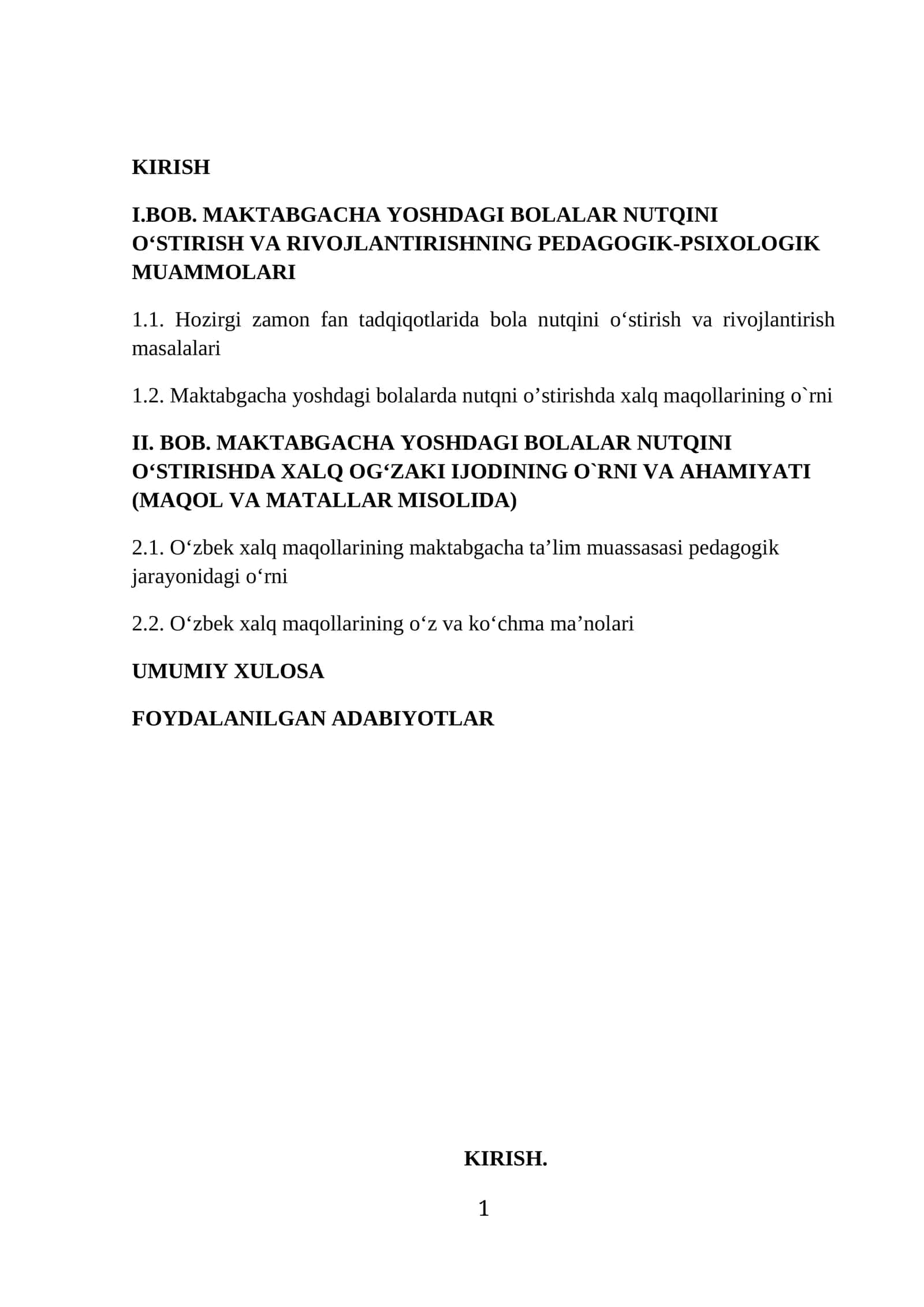 MAKTABGACHA YOSHDAGI BOLALAR NUTQINI O‘STIRISH VA RIVOJLANTIRISHNING PEDAGOGIK-PSIXOLOGIK MUAMMOLARI