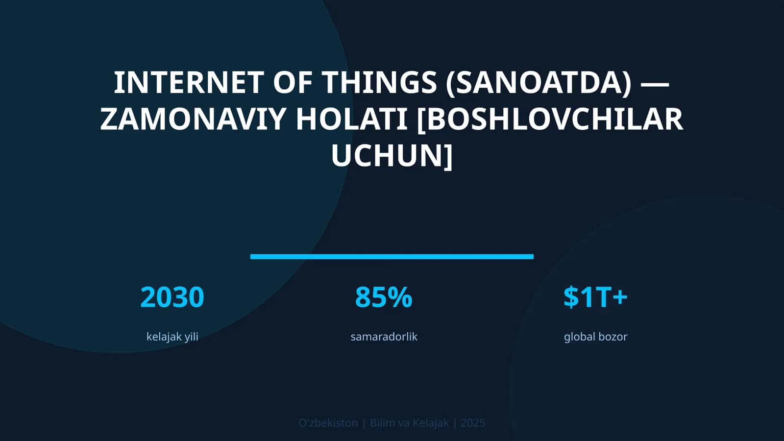 Internet of Things (Sanoatda) — Zamonaviy Holati [Boshlovchilar Uchun]