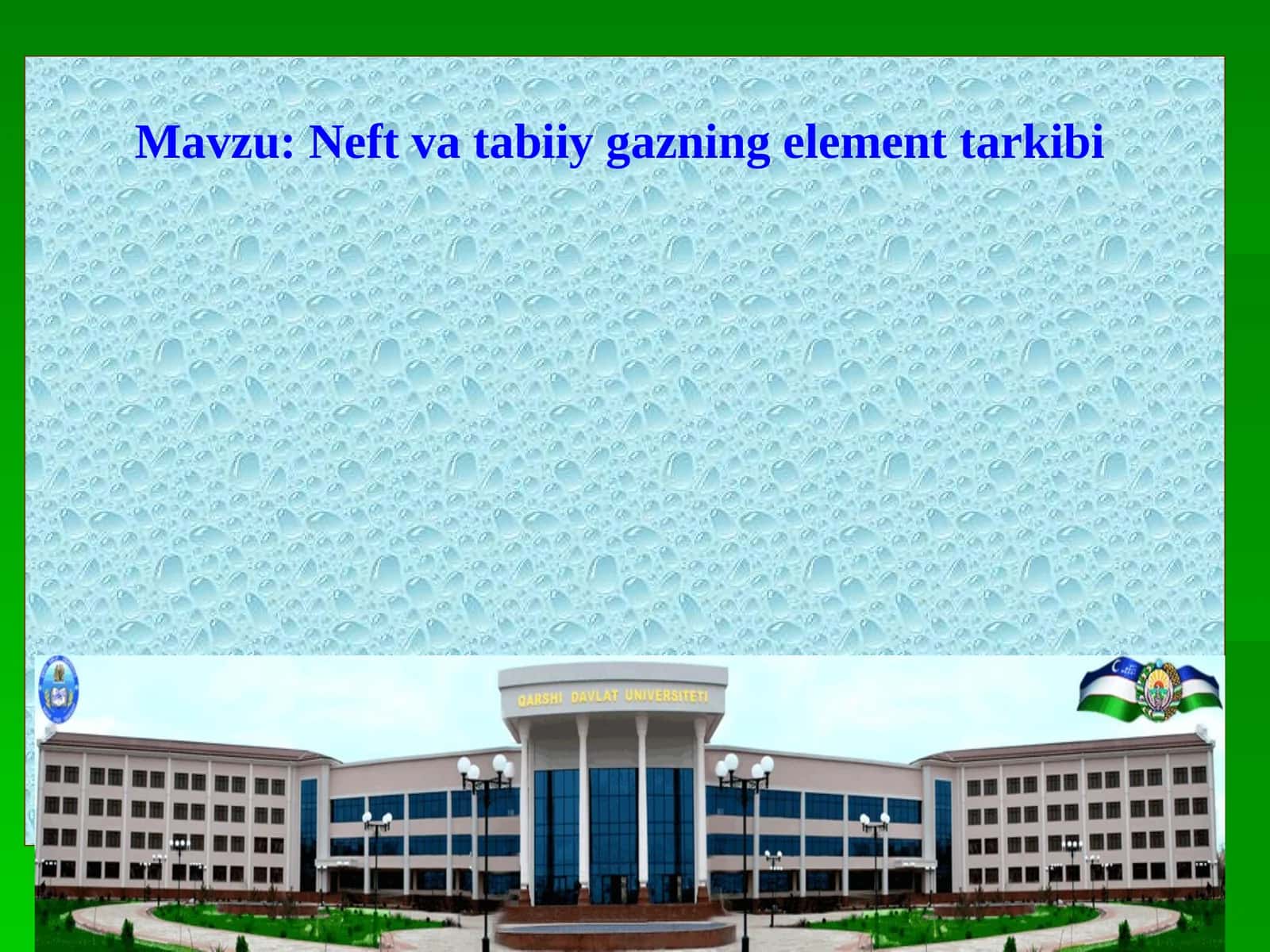Neft va tabiiy gazning element tarkibi