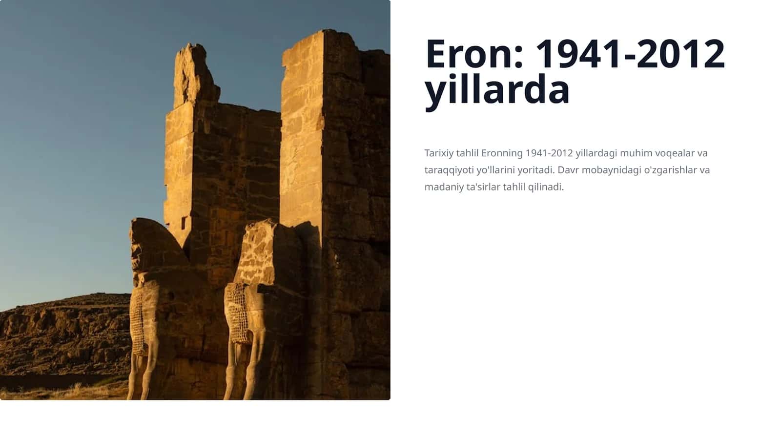 Eron 1941-2012 yillarda