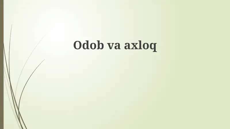 Odob va Axloq
