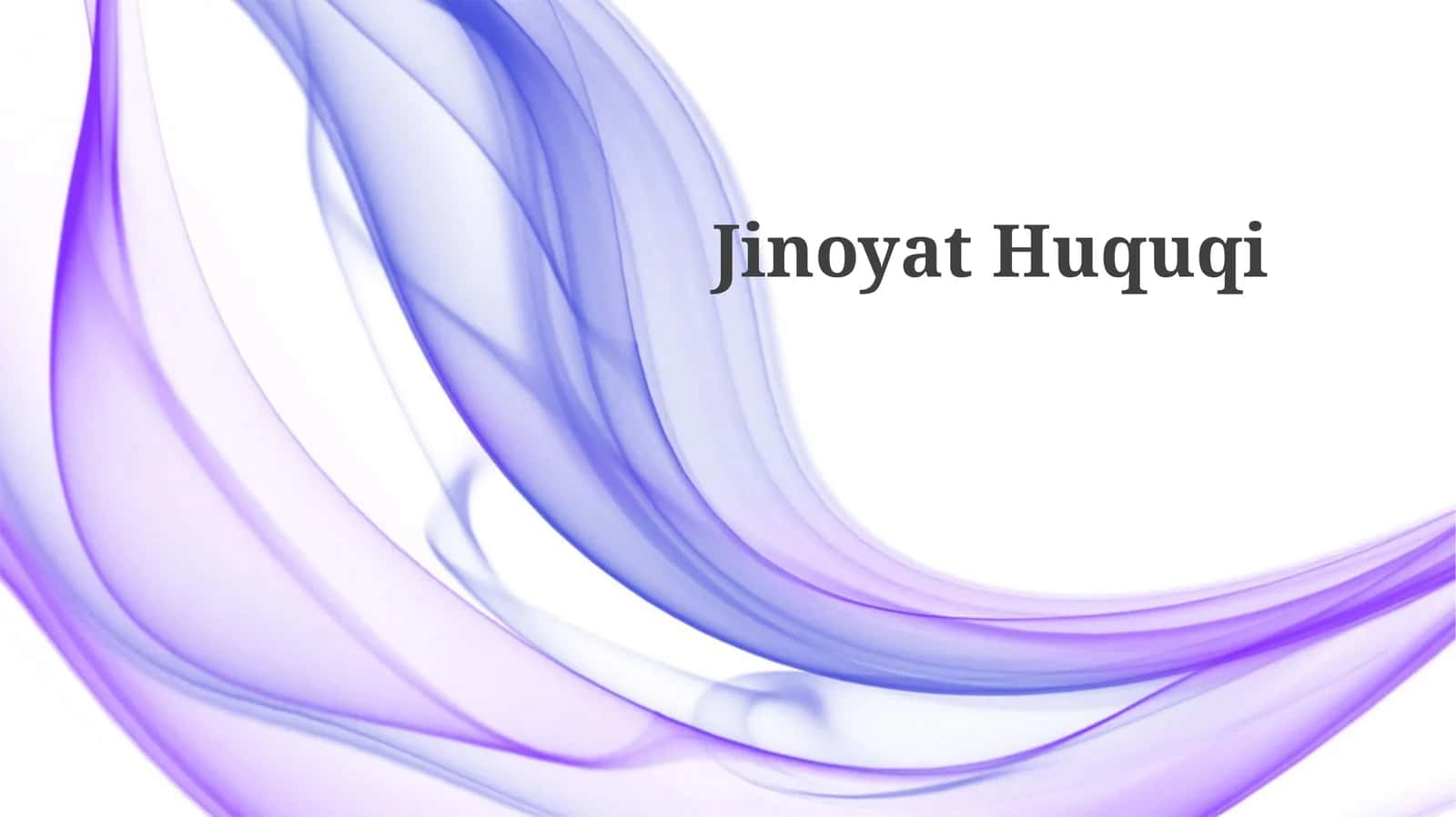 JinoyatHuquqi