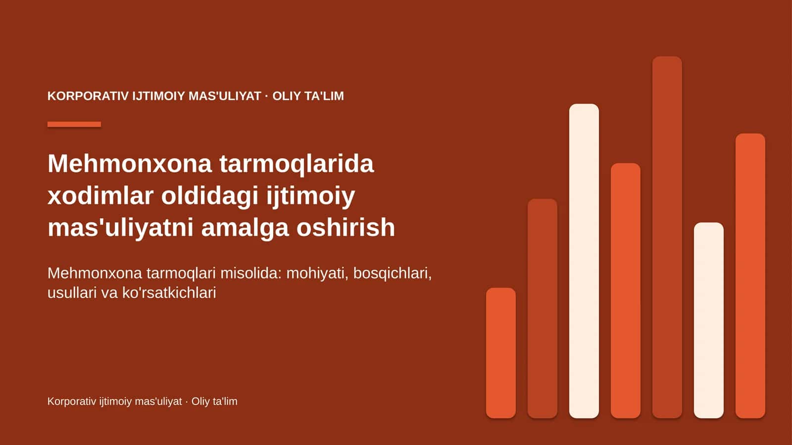 mehmonxona tarmoqlarida xodimlar oldidagi ijtimoiy mas'uliyatni amalga oshirish 2557