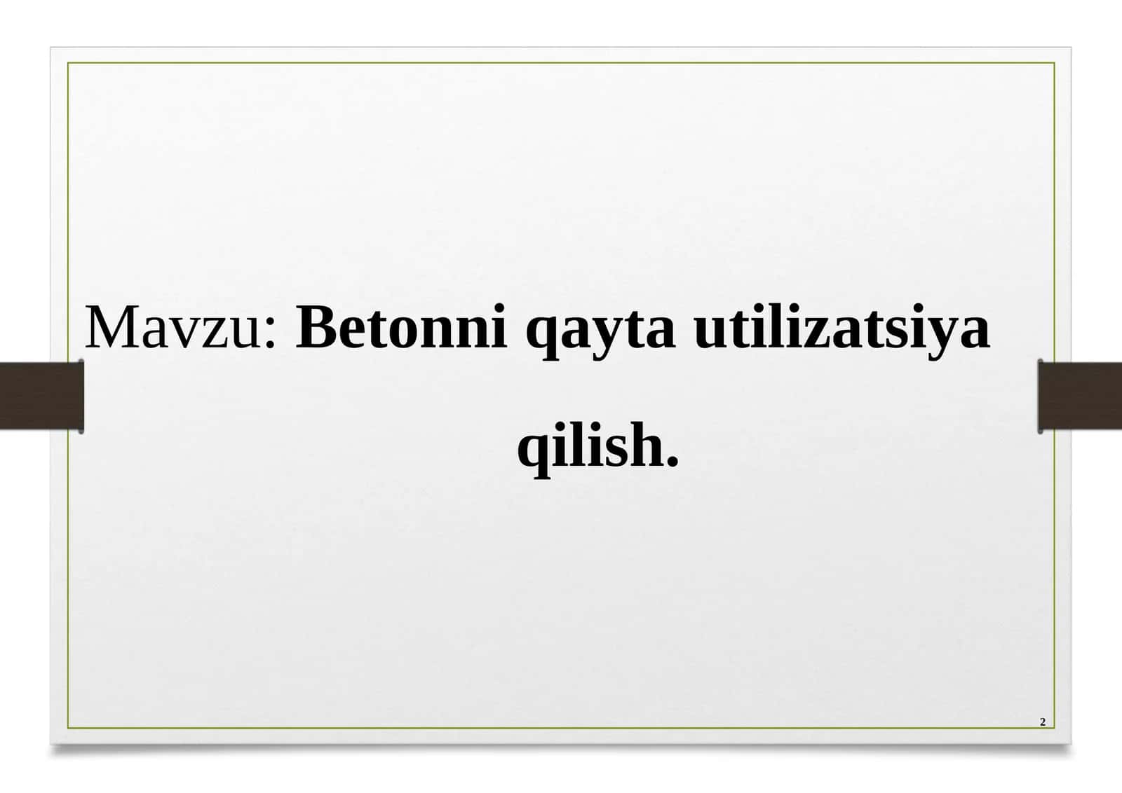 Betonni qayta utilizatsiya qilish