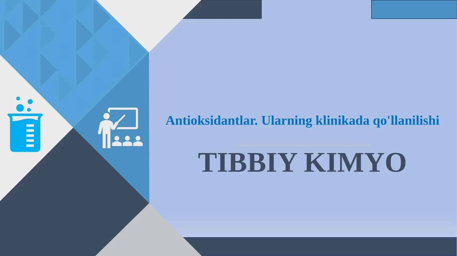 Antioksidantlar. Ularning klinikada qo'llanilishi
