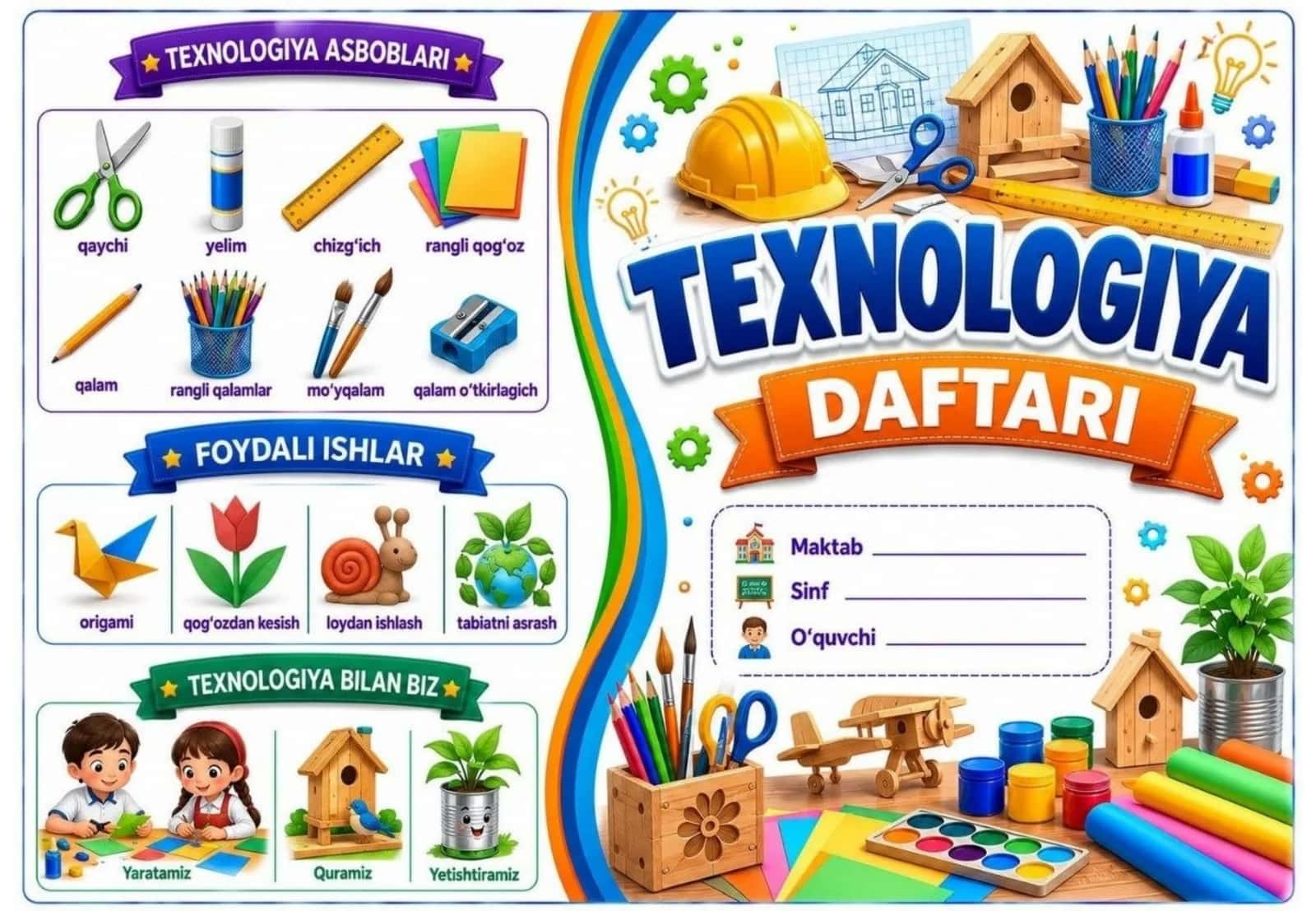 Texnologiya fanidan daftar muqovasi