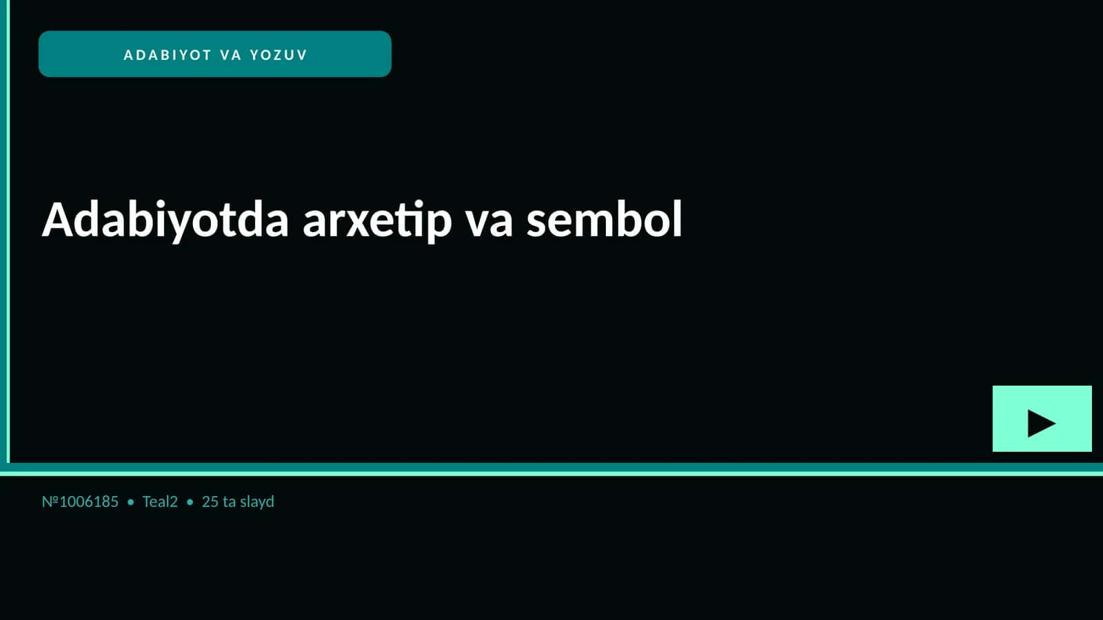 Adabiyotda arxetip va sembol