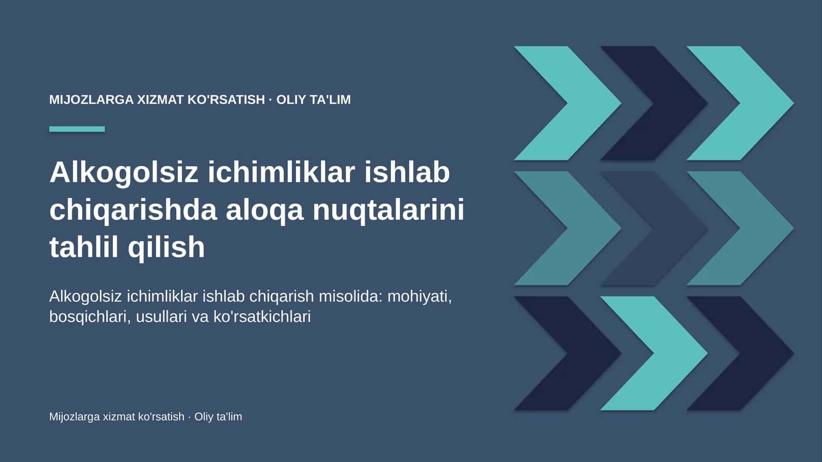 alkogolsiz ichimliklar ishlab chiqarishda aloqa nuqtalarini tahlil qilish 7994