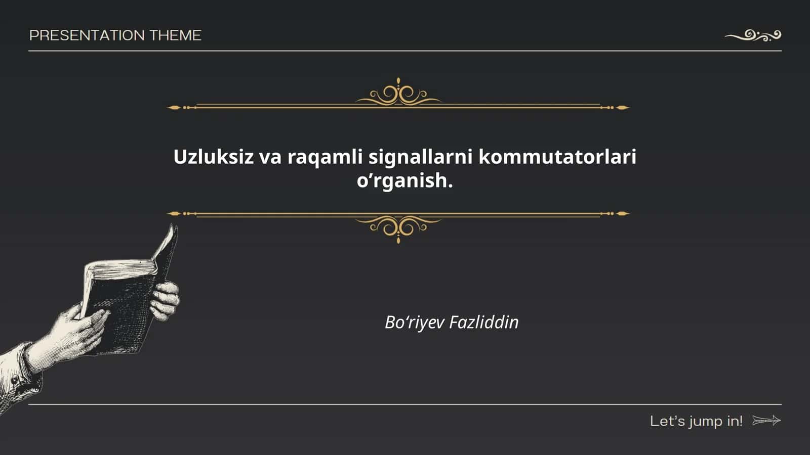 Uzluksiz va raqamli signallarni kommutatorlari oʼrganish