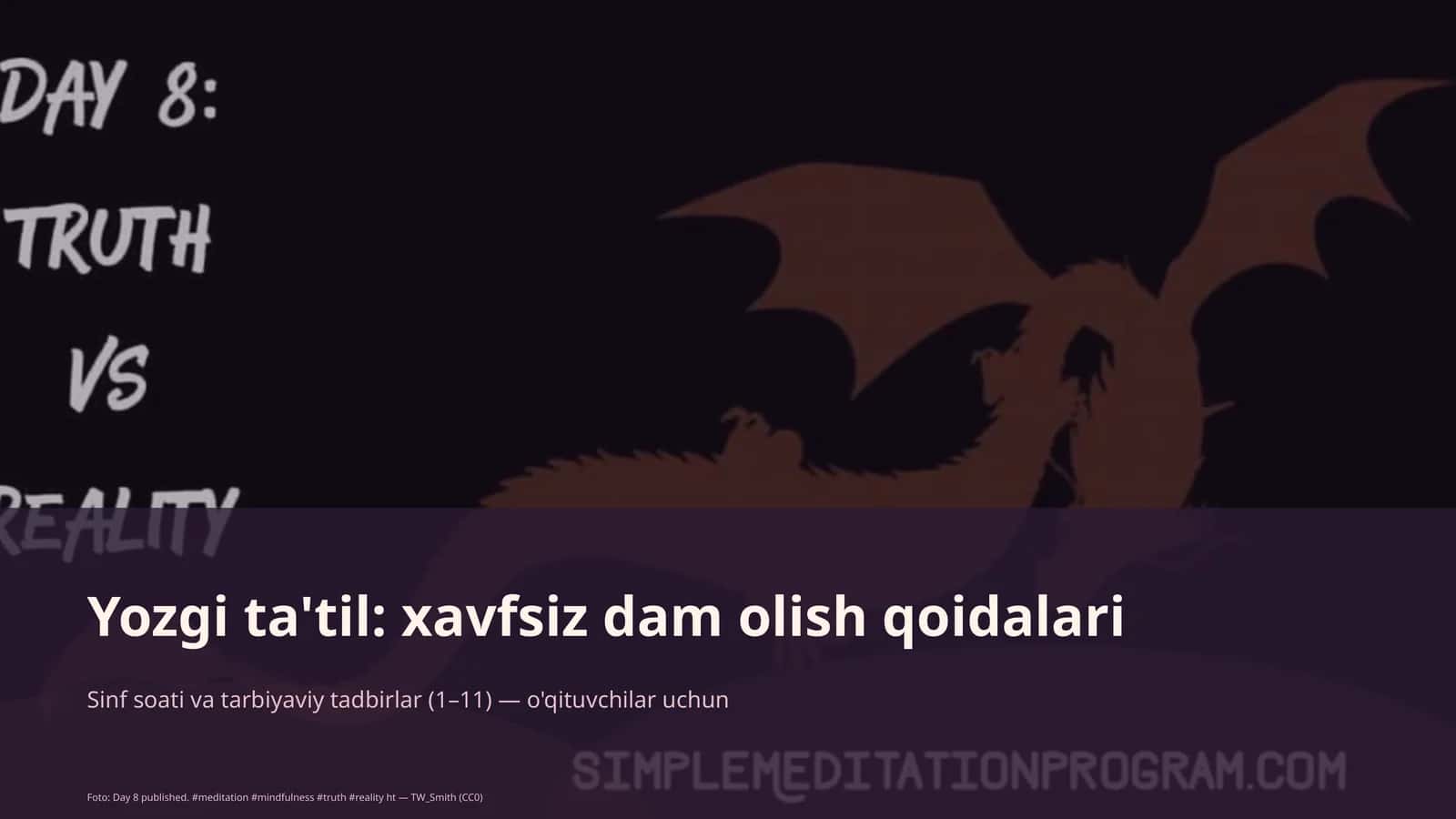 Yozgi ta'til: xavfsiz dam olish qoidalari