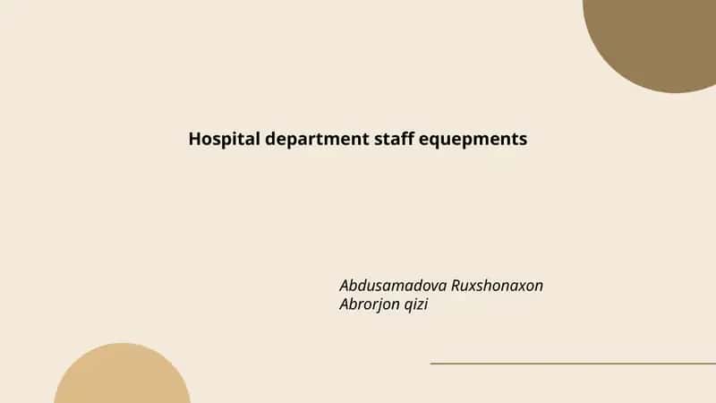 Personal protective equipment (PPE) for clinical staff
