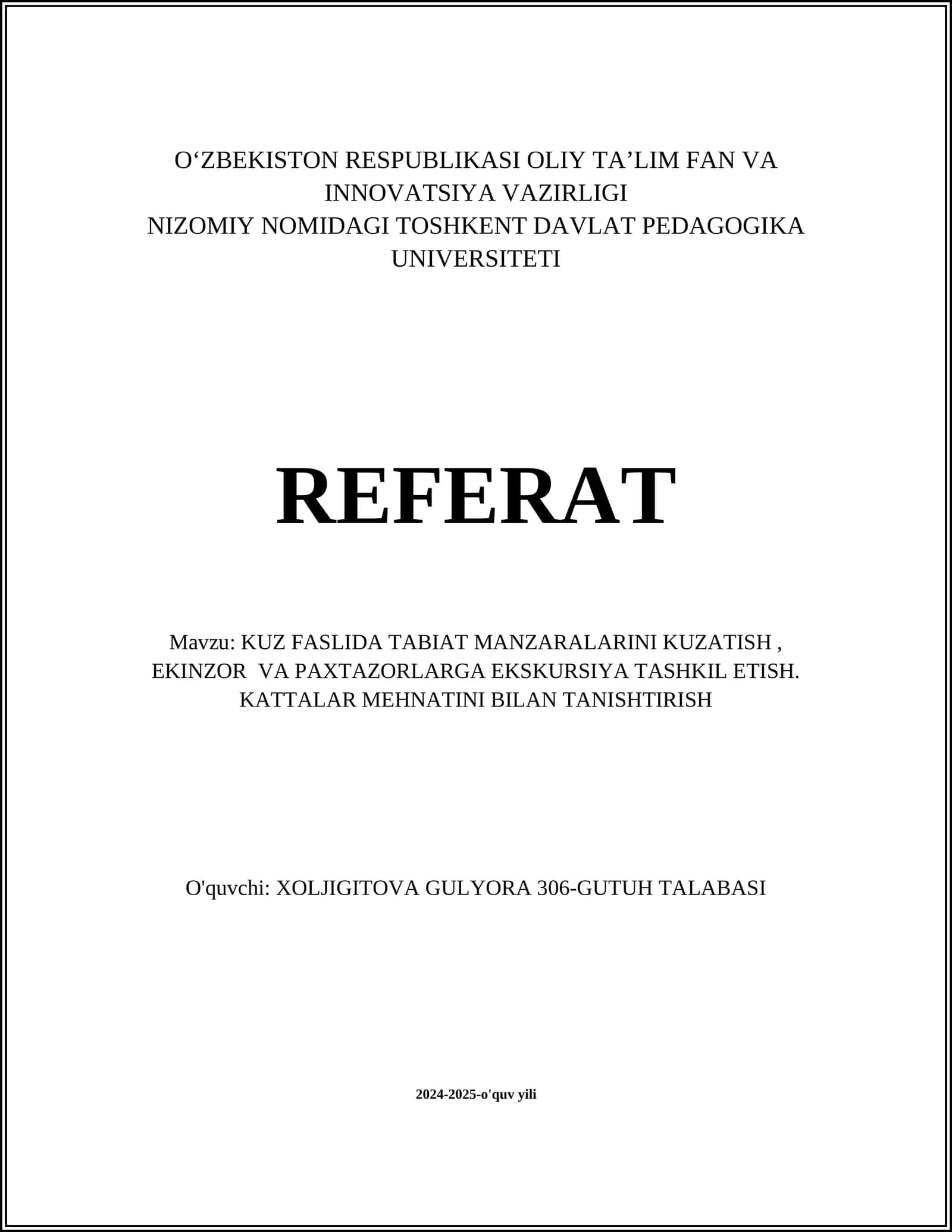 Kuzgi tabiat manzaralari