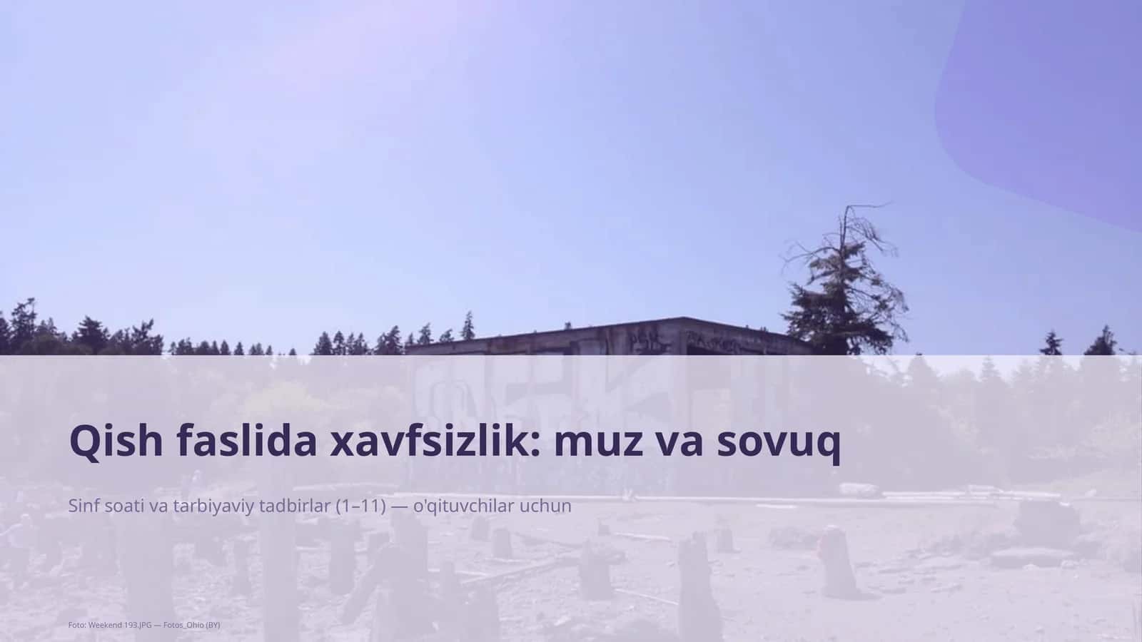 Qish faslida xavfsizlik: muz va sovuq
