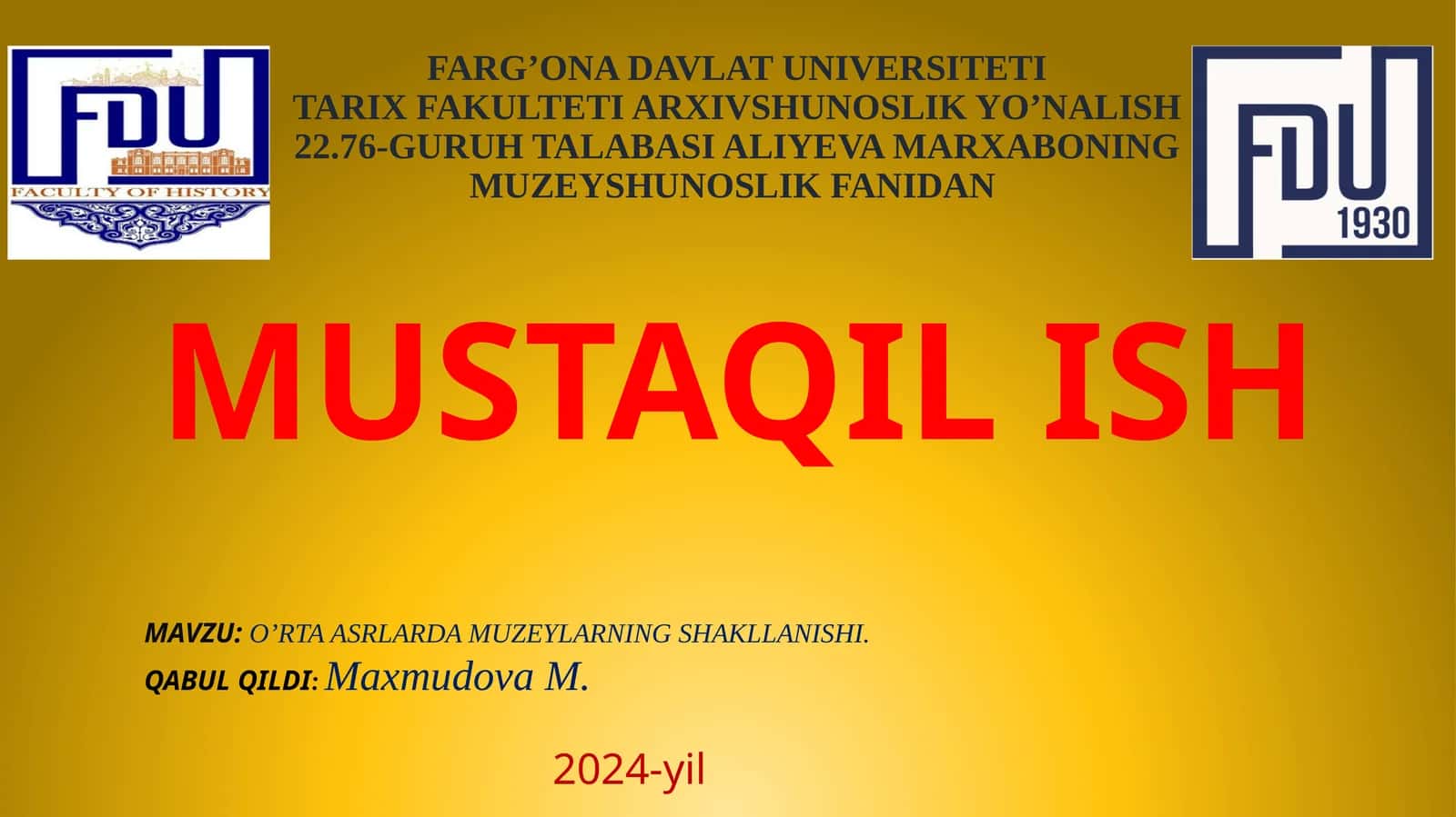 O'rta asrlarda muzeylarning shakllanishi