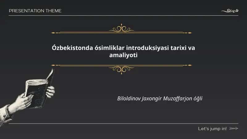 Ózbekistonda ósimliklar introduksiyasi tarixi va amaliyoti