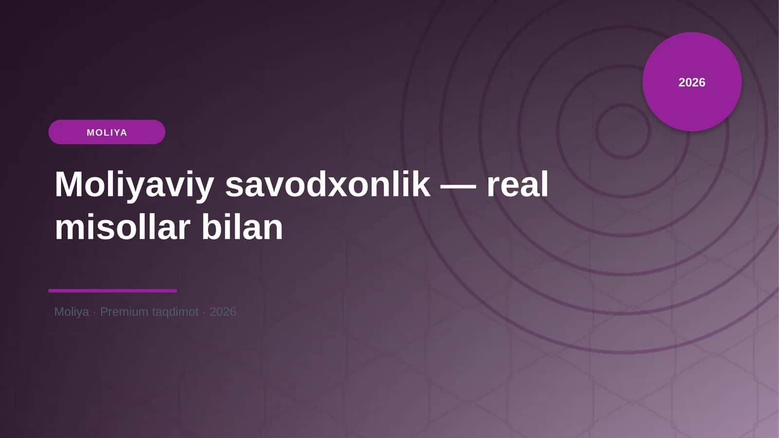 Moliyaviy savodxonlik