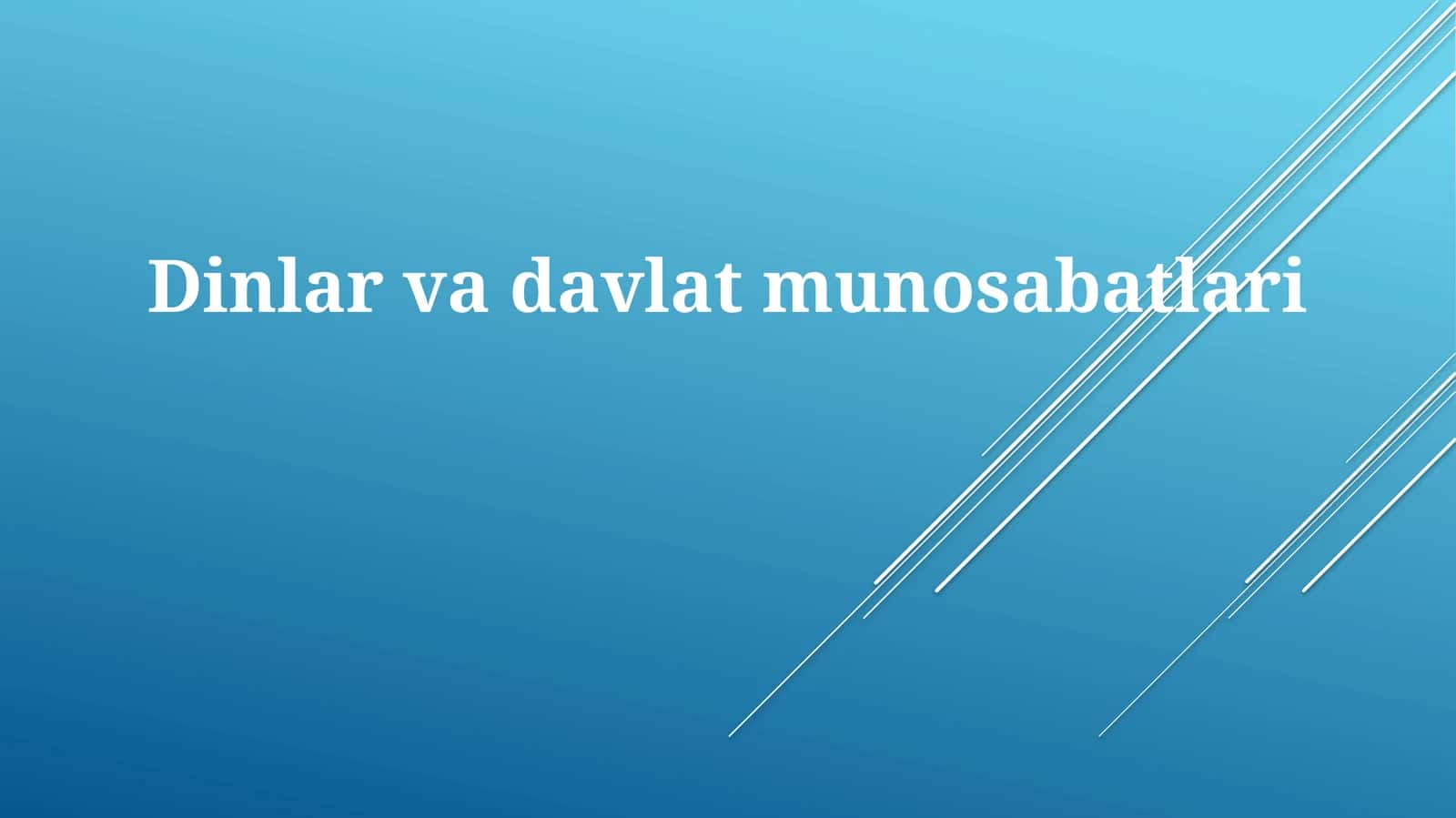 Dinlarvadavlatmunosabatlari