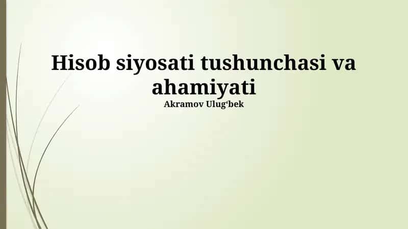 Moliyaviy hisobotlarning ishonchliligi