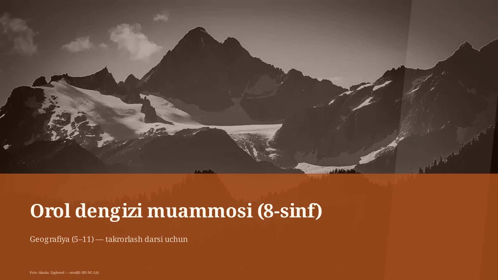 Orol dengizi muammosi (8-sinf)