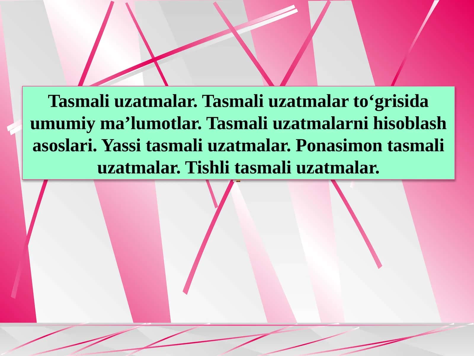 Tasmali uzatmalar