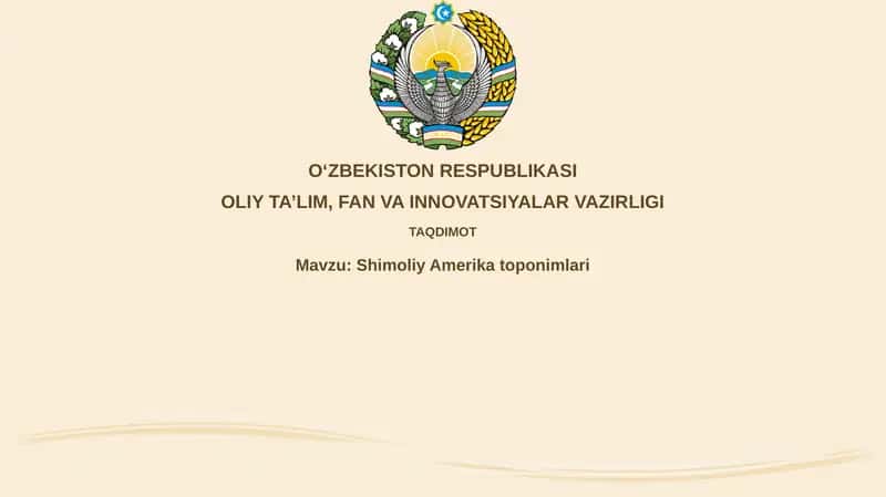 Shimoliy Amerika toponimlari