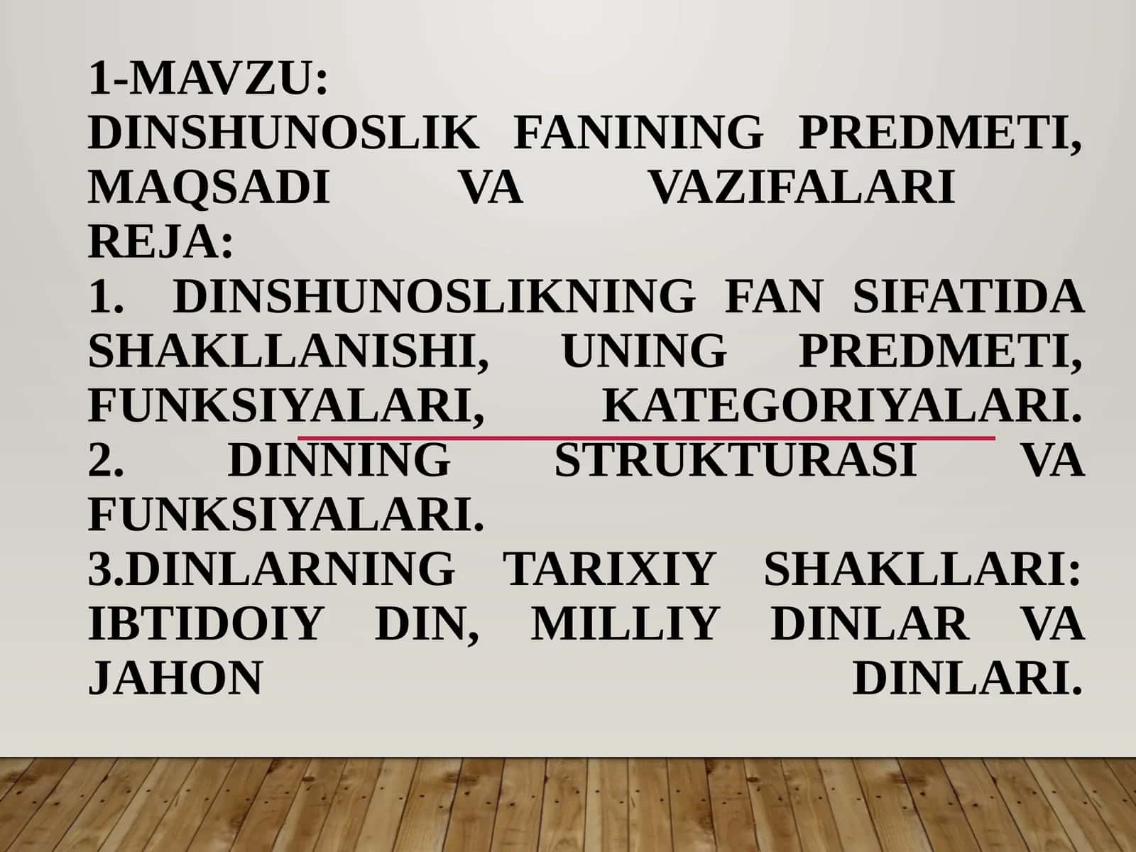 Dinshunoslikfanining predmeti, maqsadi va vazifalari