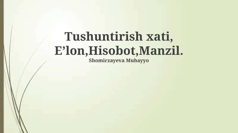Tushuntirish xati