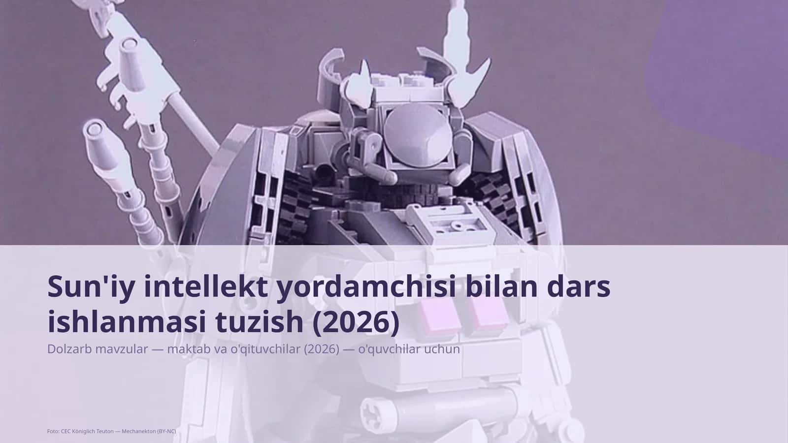 Sun'iy intellekt yordamchisi bilan dars ishlanmasi tuzish