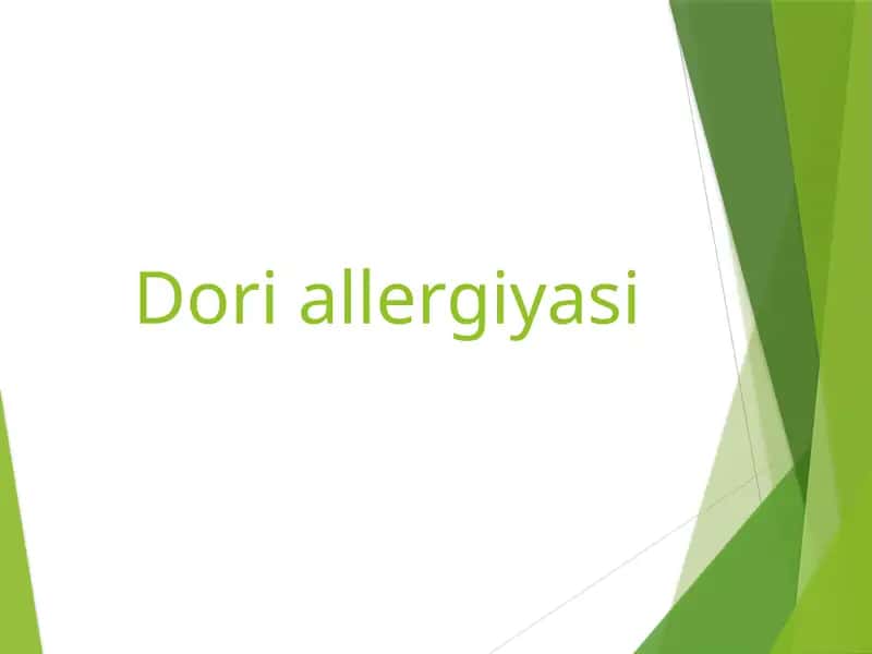 Dori allergiyasi