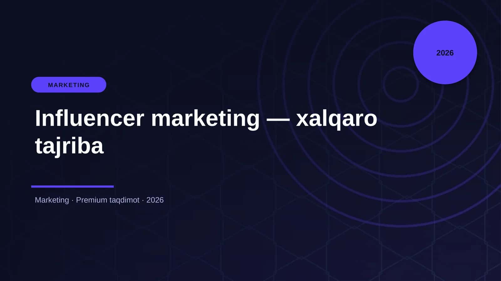 Influencer marketing — xalqaro tajriba