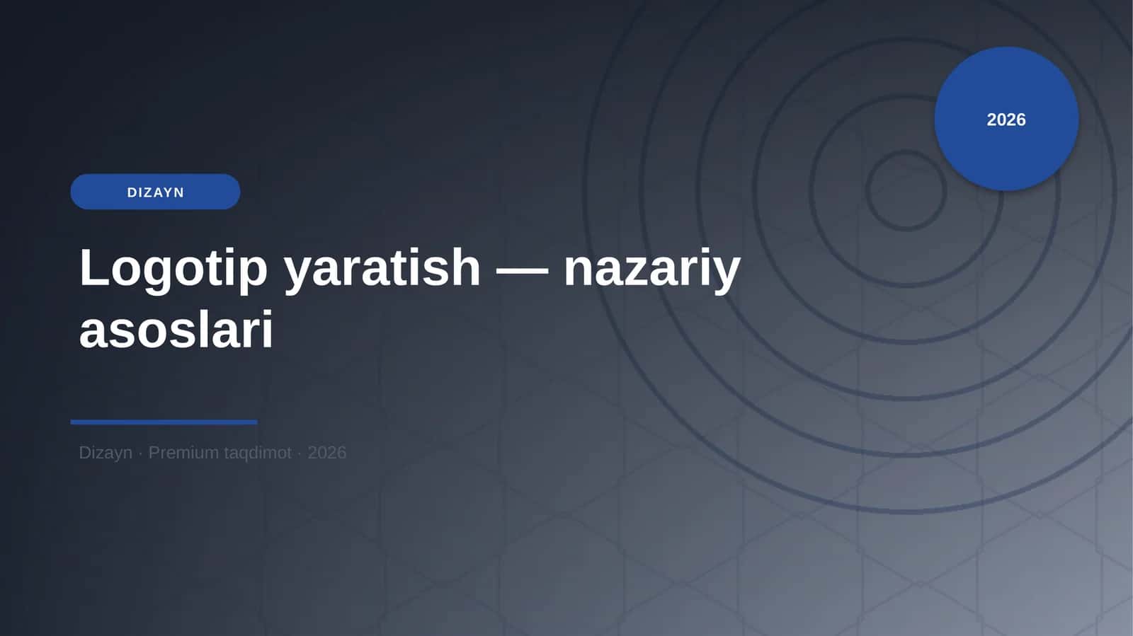 Logotip yaratish — nazariy asoslari