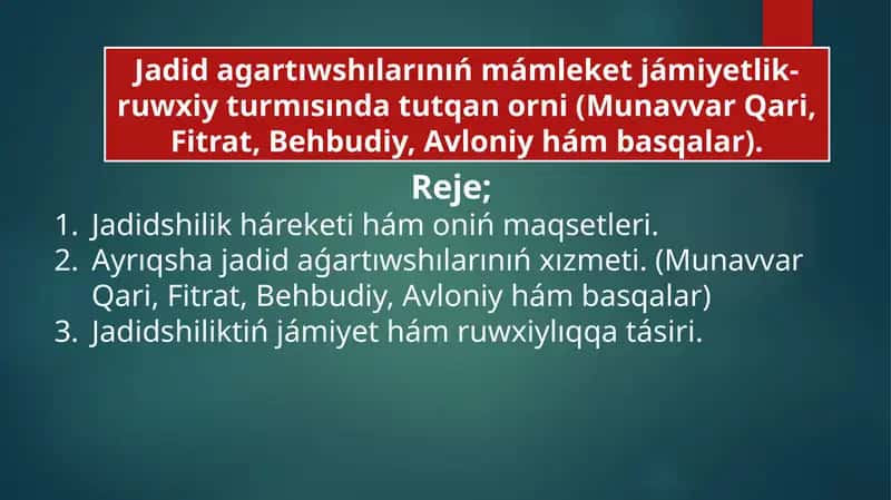 Jadidshilik Háreketi