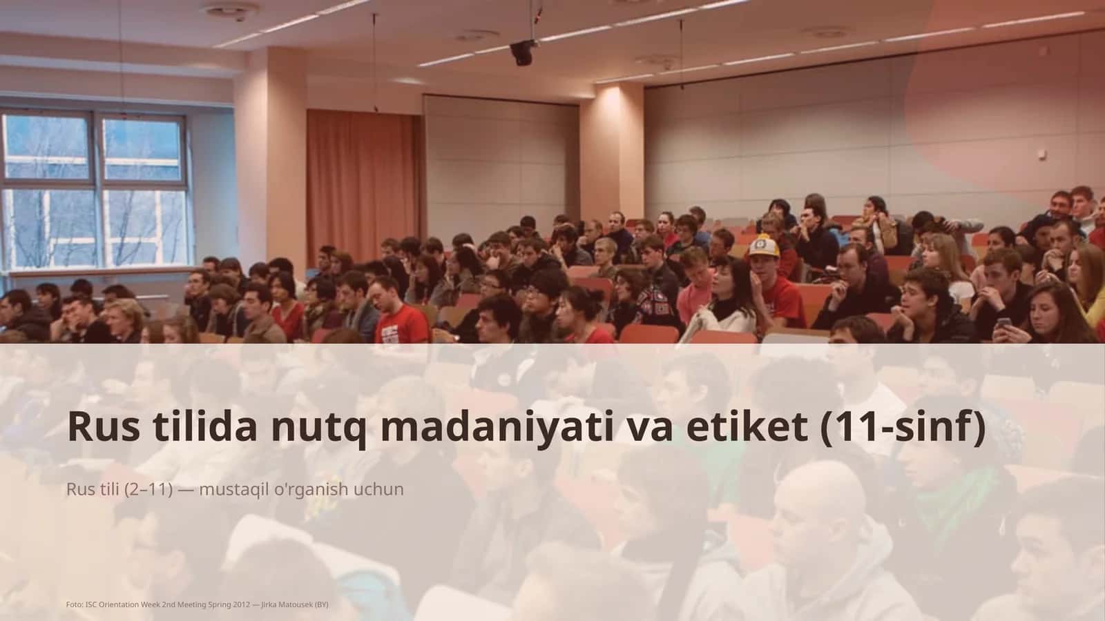 Rus tilida nutq madaniyati va etiket (11-sinf)