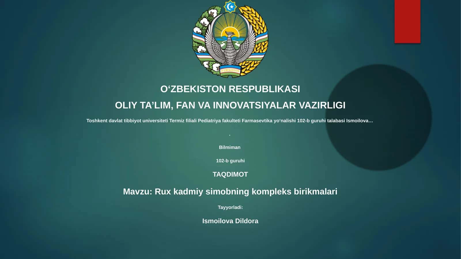 Rux kadmiy simobning kompleks birikmalari