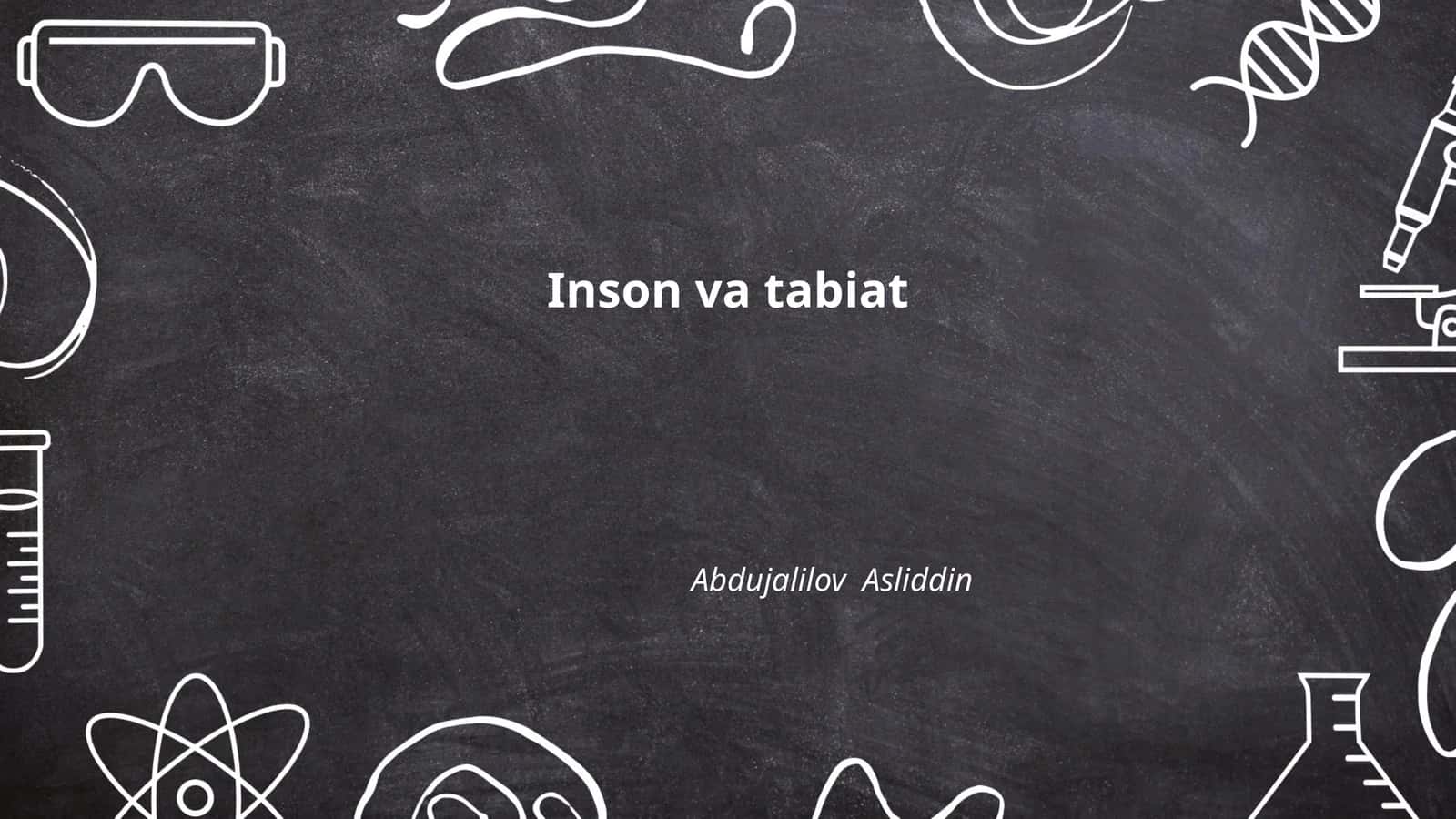 Inson va tabiat