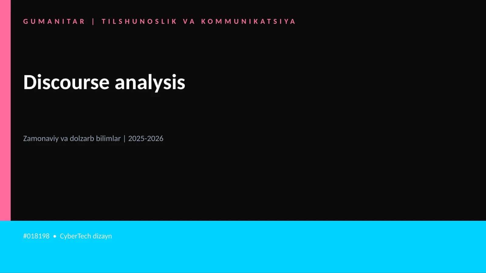 Discourse analysis