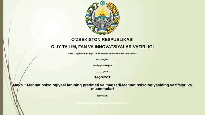 Mehnat psixologiyasi
