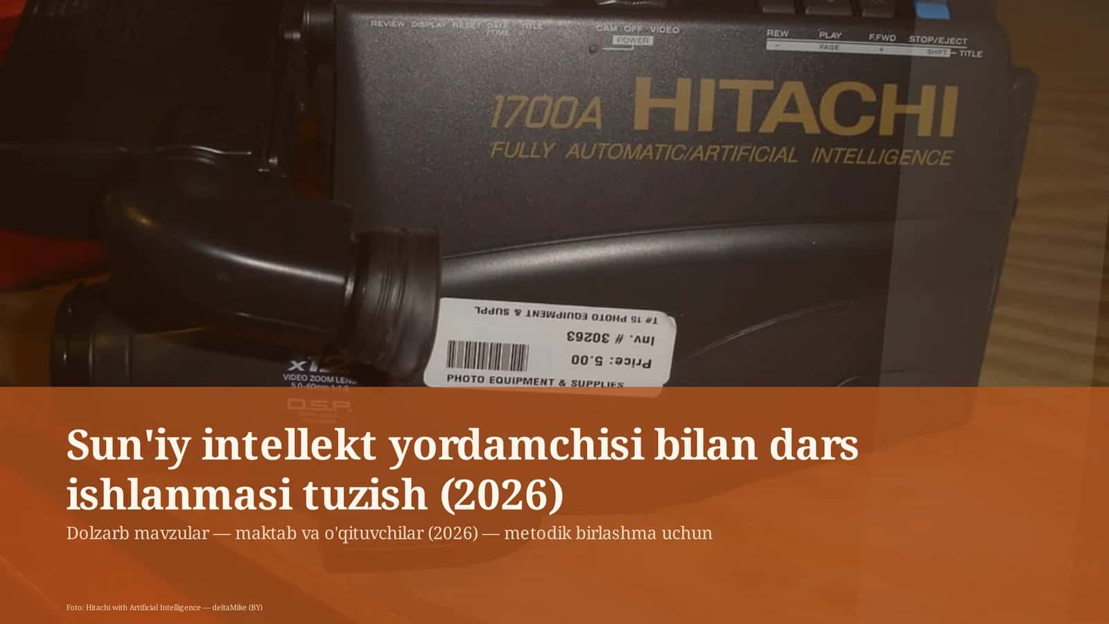 Sun'iy intellekt yordamchisi bilan dars ishlanmasi