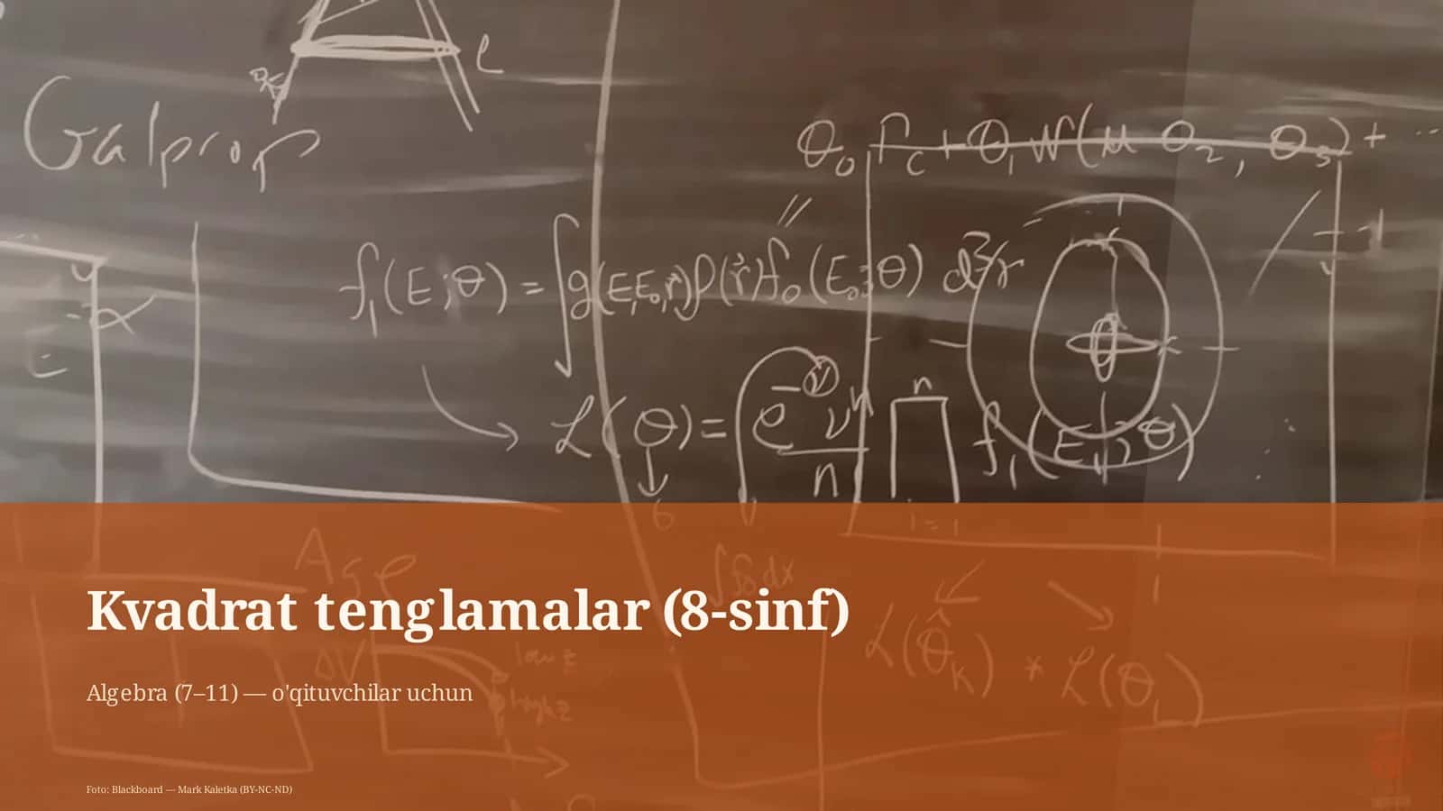 Kvadrat tenglamalar (8-sinf)