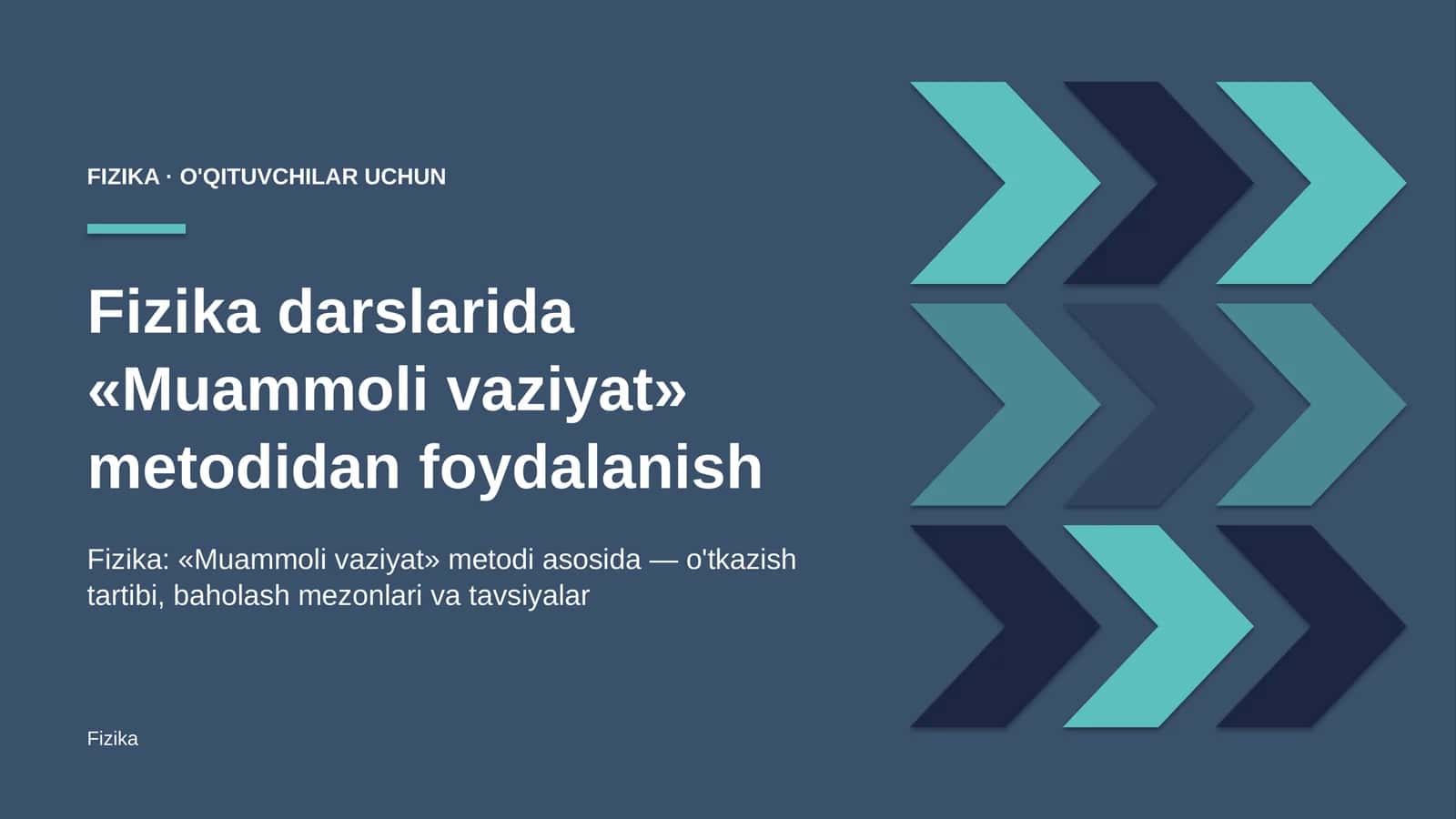 fizika darslarida muammoli vaziyat metodidan foydalanish 5425
