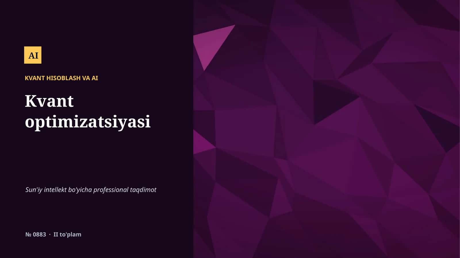 Kvant Hisoblash va AI
