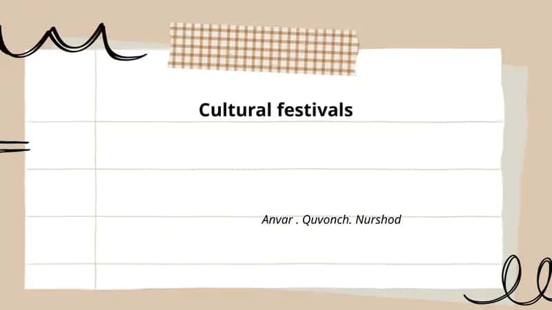 Cultural festivals